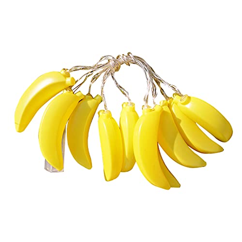 NINEFOX 59 inch Fruit Banana String Lights Flashing String Battery Powered Banana Lights for Wedding Home Birthday Garden Yard Patio Party Decorations Indoor Outdoor