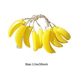 NINEFOX 59 inch Fruit Banana String Lights Flashing String Battery Powered Banana Lights for Wedding Home Birthday Garden Yard Patio Party Decorations Indoor Outdoor