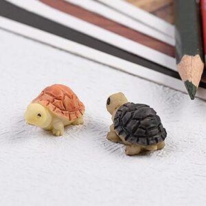 MAOMIA 20 Pcs Miniature Turtle Resin Figurine Plant Pot Fish Tank Decorations Fairy Garden Mini Tortoise Micro Landscape Decor Ornament