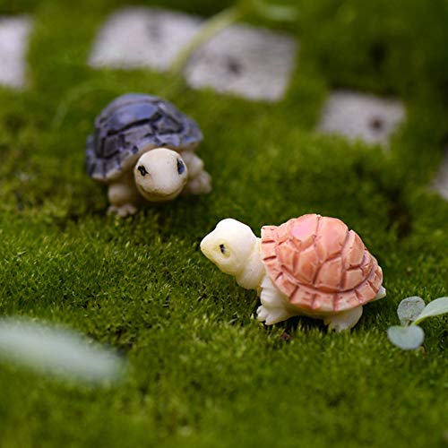 MAOMIA 20 Pcs Miniature Turtle Resin Figurine Plant Pot Fish Tank Decorations Fairy Garden Mini Tortoise Micro Landscape Decor Ornament