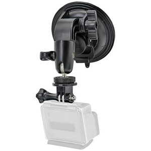 heavy duty camera car windshield mount with 1/4-20 adapter for gopro hero series and all cameras