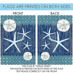 Toland Home Garden 1110256 Sand Dollars and Sea Stars summer Flag 12x18 Inch Double Sided summer Garden Flag for Outdoor House Beach Flag Yard Decoration