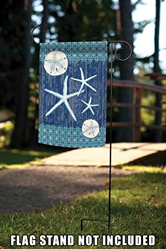 Toland Home Garden 1110256 Sand Dollars and Sea Stars summer Flag 12x18 Inch Double Sided summer Garden Flag for Outdoor House Beach Flag Yard Decoration