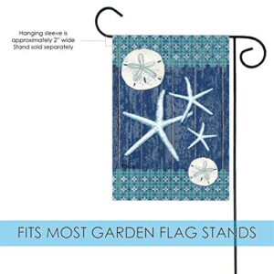 Toland Home Garden 1110256 Sand Dollars and Sea Stars summer Flag 12x18 Inch Double Sided summer Garden Flag for Outdoor House Beach Flag Yard Decoration