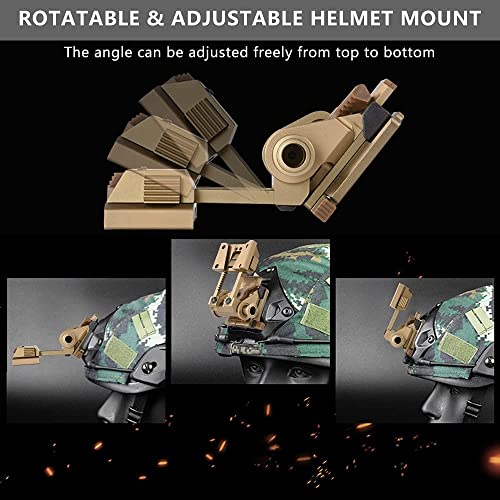 Gexmil CNC PVS15/18 Night Vision Goggles Mount for L4G24 NVG Metal Helmet Mount (Sand Color)