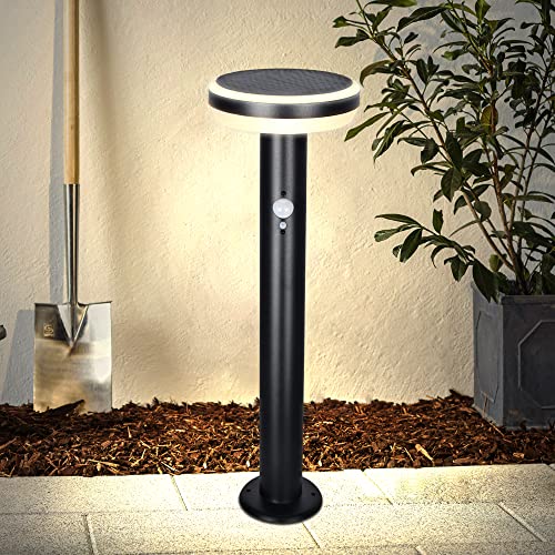 BRIMMEL Solar Garden Light Outdoor, Path Light Super Bright 600 Lumen LED Landscape Lamp, Motion Sensor Dusk-to-Dawn Auto ON/Off Waterproof Cordless Light for Driveway Walkway, Solar Powered, 20"