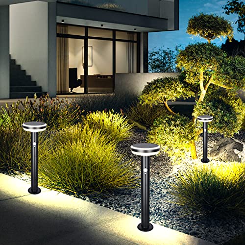 BRIMMEL Solar Garden Light Outdoor, Path Light Super Bright 600 Lumen LED Landscape Lamp, Motion Sensor Dusk-to-Dawn Auto ON/Off Waterproof Cordless Light for Driveway Walkway, Solar Powered, 20"