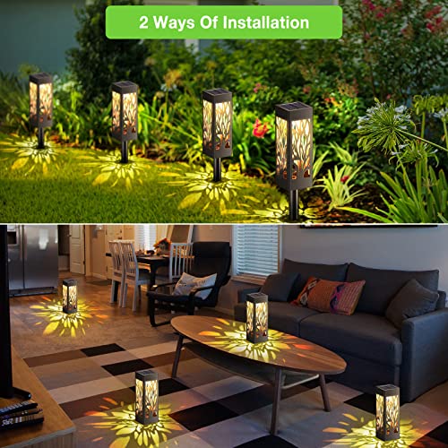 Letmy Solar Lights Outdoor Decorative 8 Pack Upgraded Bigger Solar Pathway Lights Ip65 0945