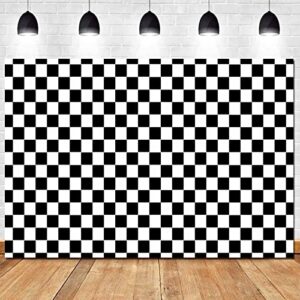 hqm black and white racing checker texture grid birthday chess board theme photography backdrops children kids birthday party supplies newborn baby shower photo background booth props 7x5ft