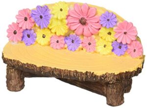 darice dc2014001 mini garden bench resin, multicolor