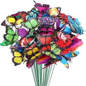 augshy butterfly decorations, 75 pcs butterfly stakes waterproof decorative garden stakes for indoor/outdoor christmas yard decor