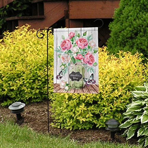 Mother's Day Roses Garden Flag Mason Jar Floral 12.5" x 18" Briarwood Lane