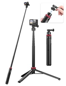 57in selfie stick tripod for gopro – ulanzi go quick ii extendable tripod stand magnetic suction quick release vlog accessories handle for gopro hero 11 10 9 8 7 6 5/max/dji osmo action cam