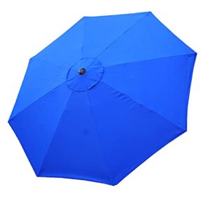 bellrino decor replacement royal blue strong & thick umbrella canopy for 9ft 8 ribs (canopy only) (royal blue-98)