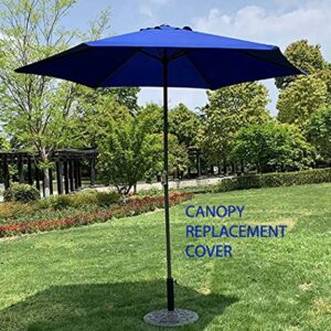 BELLRINO DECOR Replacement ROYAL BLUE STRONG & THICK Umbrella Canopy for 9ft 8 Ribs (Canopy Only) (ROYAL BLUE-98)