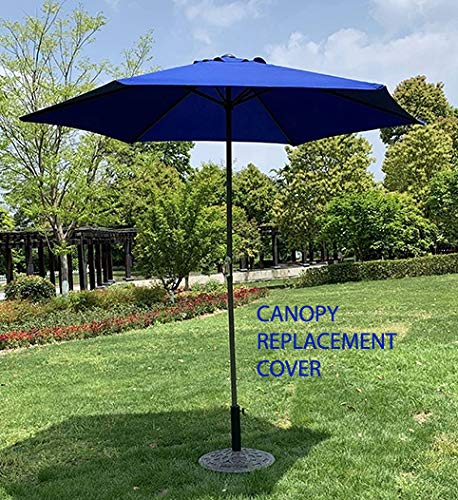 BELLRINO DECOR Replacement ROYAL BLUE STRONG & THICK Umbrella Canopy for 9ft 8 Ribs (Canopy Only) (ROYAL BLUE-98)