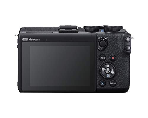 Canon Mirrorless Camera [EOS M6 Mark II] (Body) for Vlogging|CMOS (APS-C) Sensor| Dual Pixel CMOS Auto Focus| Wi-Fi |Bluetooth and 4K Video, Black