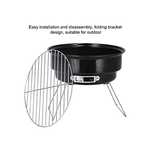 yaogohua Mini Round Barbecue Grill Set, Portable Iron Charcoal Grill for Home Kitchen Outdoor BBQ Camping Traveling Picnics Garden Beach Party
