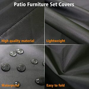 Emuardoe Patio Furniture Covers Waterproof 83''Lx51''Wx29''H Outdoor Couch Cover Outdoor Furniture Cover Oxford Fabric with Storage Bag
