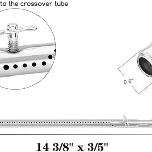 WALBZS Grill Replacement Parts for Charbroil Advantage Series 4 Burner 463344116 466344116 G4328M00W G3610003W1 Gas Grills Repair Kit Stainless Steel Burner Tube, Heat Plate,Adjustable Crossover Tube