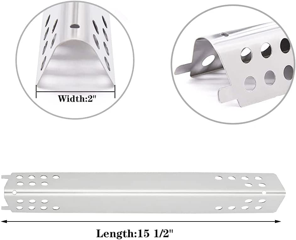 WALBZS Grill Replacement Parts for Charbroil Advantage Series 4 Burner 463344116 466344116 G4328M00W G3610003W1 Gas Grills Repair Kit Stainless Steel Burner Tube, Heat Plate,Adjustable Crossover Tube