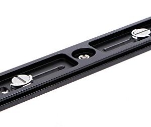 HITHUT PU-200 200mm Universal Lengthened Quick Release Plate Slide Rail with D-Ring Screw for Tripod Ball Head DSLR Camera, Arca-Swiss Compatible