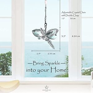 Dragonfly Gift - Crystal Dragonfly - Crystal Figurines- Car Charm - Rainbow Maker - Dragonfly Charm - Prism Suncatcher for Garden, Home, Car and Window Décor - Gifts for Mom - Gifts for Grandma