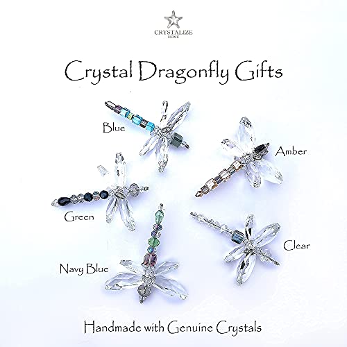 Dragonfly Gift - Crystal Dragonfly - Crystal Figurines- Car Charm - Rainbow Maker - Dragonfly Charm - Prism Suncatcher for Garden, Home, Car and Window Décor - Gifts for Mom - Gifts for Grandma