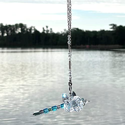 Dragonfly Gift - Crystal Dragonfly - Crystal Figurines- Car Charm - Rainbow Maker - Dragonfly Charm - Prism Suncatcher for Garden, Home, Car and Window Décor - Gifts for Mom - Gifts for Grandma