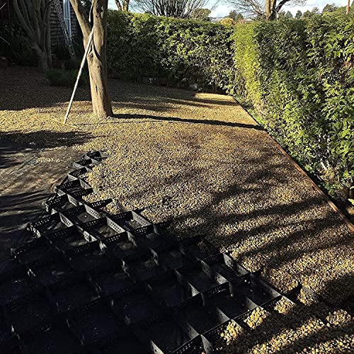 RAN Garden Retaining Wall Grid Stabilizer Ground Grid Geocell Paver for Stabilizing Subgrades, Geogrid Flexible Foldable Geoweb Grid with Drain Holes 16/19.7/23/26/29.5/32.8 ft L