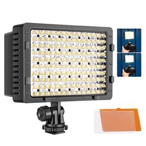 neewer® 160 led cn-160 dimmable ultra high power panel digital camera / camcorder video light, led light compatible with canon, nikon, pentax, panasonic,sony, samsung and olympus digital slr cameras