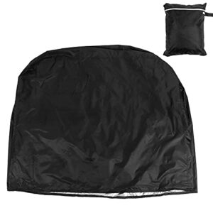 barbecue grill cover outdoor waterproof sunproof dustproof garden terrace grill protection cover sunproof dustproof color outside is black, inside is silver (大号)