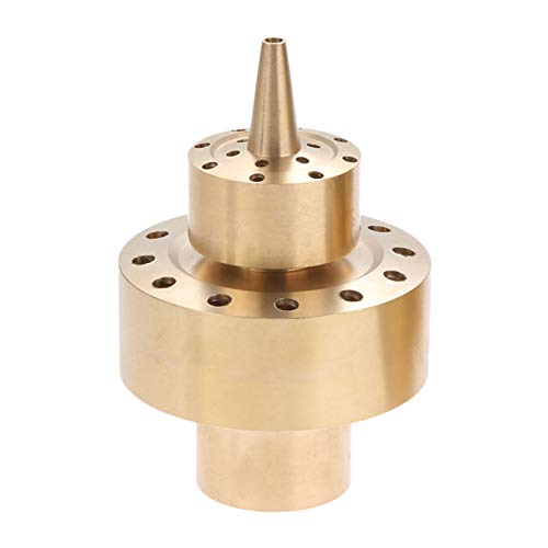 Hicello 1" Brass DN25 Fountain Nozzle Column Water Fountain Nozzle Sprinkler Spray Head for Garden Pond Bring Beautiful Visual Effects