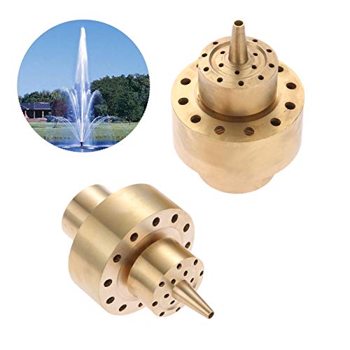 Hicello 1" Brass DN25 Fountain Nozzle Column Water Fountain Nozzle Sprinkler Spray Head for Garden Pond Bring Beautiful Visual Effects