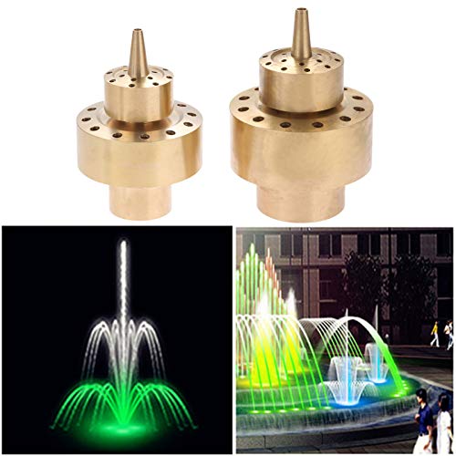 Hicello 1" Brass DN25 Fountain Nozzle Column Water Fountain Nozzle Sprinkler Spray Head for Garden Pond Bring Beautiful Visual Effects