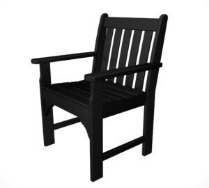 polywood vineyard arm chair, black
