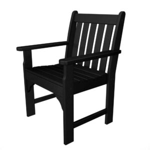 POLYWOOD Vineyard Arm Chair, Black