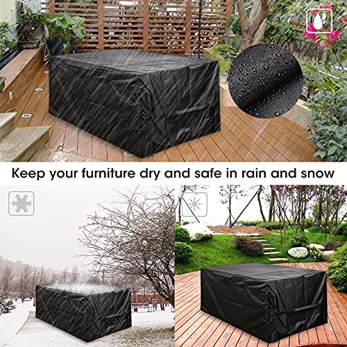 Patio Furniture Set Cover Outdoor Sectional Sofa Set Covers Waterproof Outdoor Dining Table Chair Set Cover 98 Inch