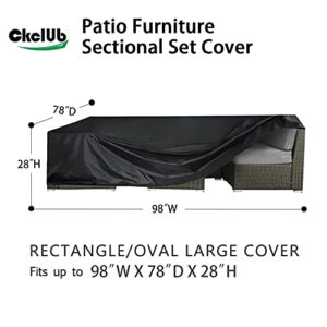 Patio Furniture Set Cover Outdoor Sectional Sofa Set Covers Waterproof Outdoor Dining Table Chair Set Cover 98 Inch