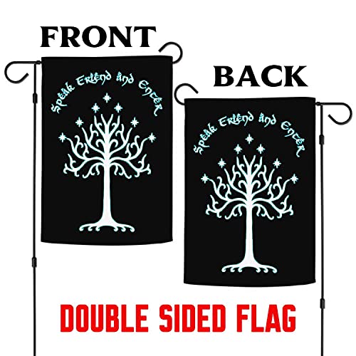 FAQDFLAU Speak Friend and Enter Farmhouse Yard Outdoor Decoration Burlap Garden Flag 12.5 x 18 Inch Double Sided