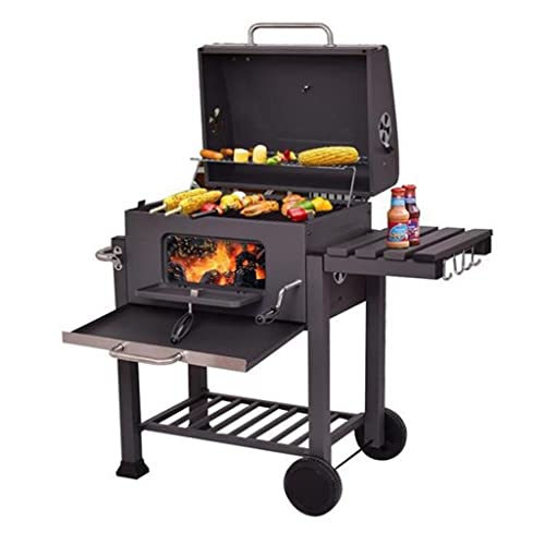 ZLXDP Grill Barbecue Picnic Grills Kebab Stove Charcoal Oven with Waterproof Black BBQ Grills for Yard Garden Outdoor