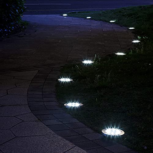 Solpex 18 Pack Solar Outdoor Lights,12 Pack Solar Ground Lights,6 Pack Solar Fence Lights,Outside Waterproof Garden Landscape Lighting for Yard Deck Lawn Patio Gutter Walkway