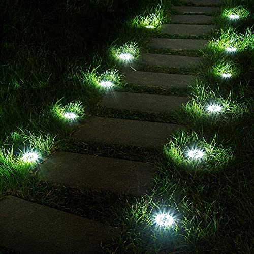 Solpex 18 Pack Solar Outdoor Lights,12 Pack Solar Ground Lights,6 Pack Solar Fence Lights,Outside Waterproof Garden Landscape Lighting for Yard Deck Lawn Patio Gutter Walkway