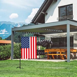 Garden Flag Stand,metal garden flag pole,decorations outdoor flag stand,garden flag holder for fly christmas flag about 13'' W,garden flag holder with Tiger Clip and Spring Stoppers Without Flag