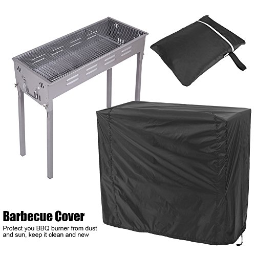 BBQ Cover, Asixx BBQ Cover, Waterproof BBQ Grill Cover or Outdoor Polyester Barbecue Covers, Garden Patio Grill Protector for Weber, Holland, Jenn Air, Brinkmann and Char Broil, Black(80x66x100cm)