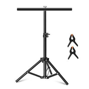 Selens Photography Backdrop Stand 30 Inches Small T Shape Support Light Stands Mini Holder for Photo Studio Tabletop Desktop Background Paper, T-Shape Background Support Stand Crossbar with 2 Clamps