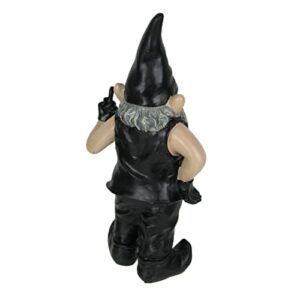 Zeckos Gnoschitt The Naughty Biker Motorcycle Garden Gnome Unique Indoor Outdoor Decorative Statue 13 Inches Tall