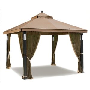 garden winds lighted gazebo replacement canopy top cover – riplock 350