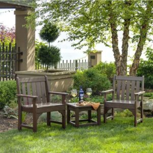 POLYWOOD® Vineyard Conversation Chair, Slate Grey