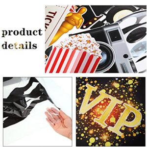 14 Pieces Movie Theme Photography Backdrop and Studio Props DIY Kit, VIP Stage Door Entrance Doors Cover, Paparazzi Props Party Accessory Awards Night Ceremony Photo Booth Background for Party Decor